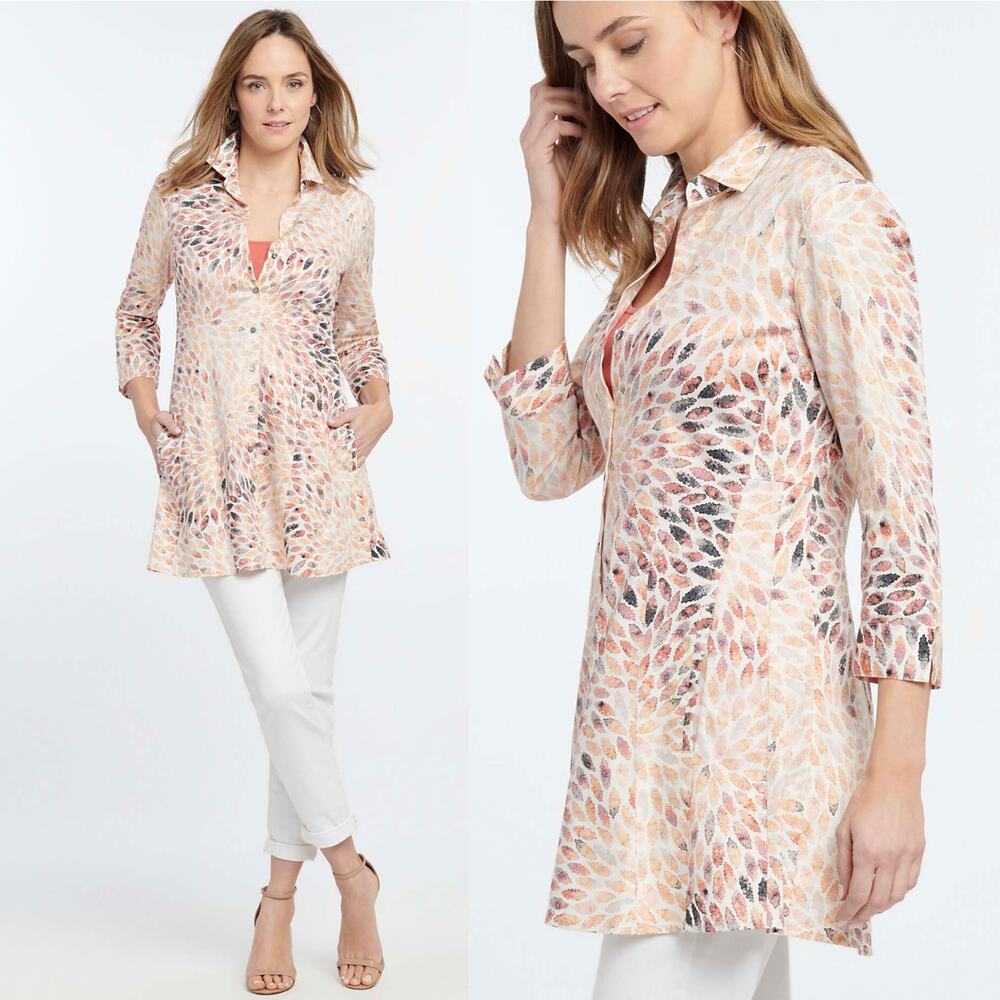 NIC+ZOE Morning Burst Shirt Jacket Size Medium